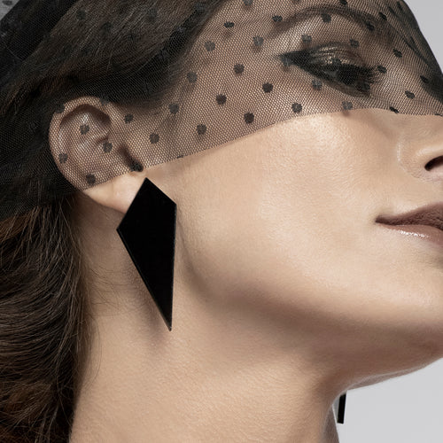 Black Shard Earring - Large