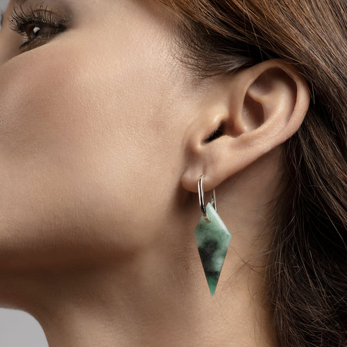 Emerald Birita Shard Hoop Earring