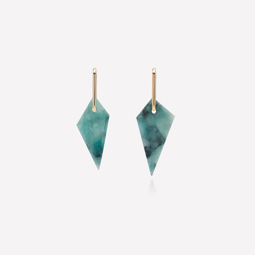 Emerald Birita Shard Hoop Earring