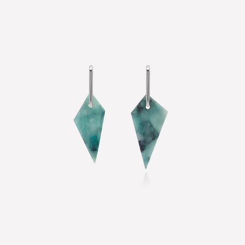 Emerald Birita Shard Hoop Earring