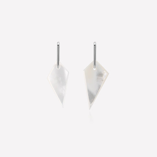 Mother of Pearl Shard Hoop Earring