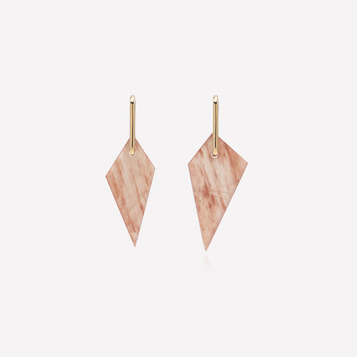 Red Aragonite Shard Hoop Earring
