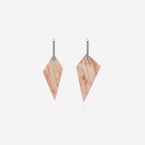 Red Aragonite Shard Hoop Earring