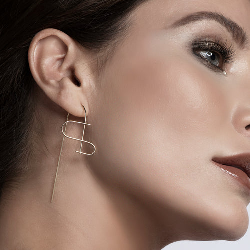 Stabile P Earring  - 18k Yellow Gold
